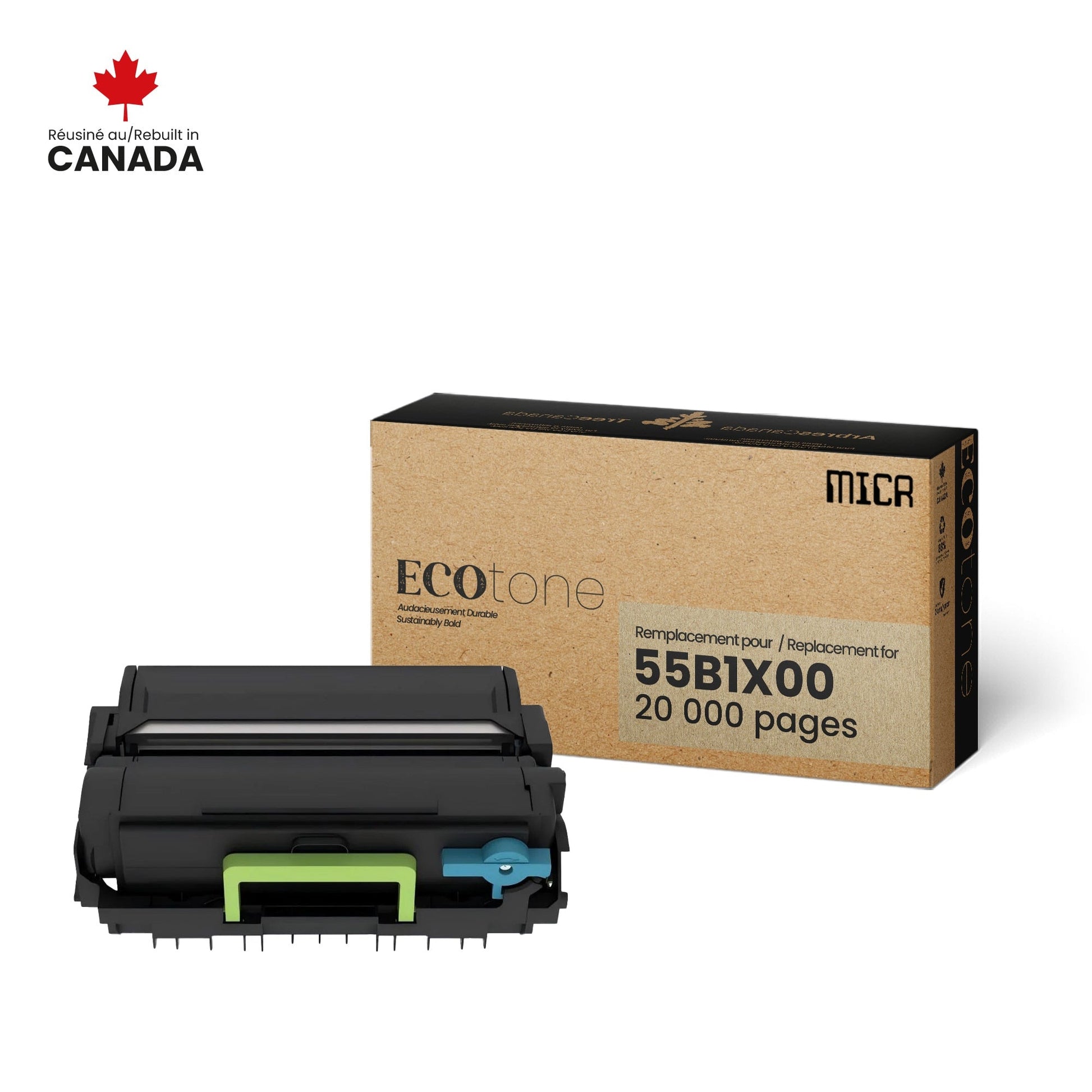 Lexmark 55B1X00 MICR Toner Cartridge Remanufactured Black 20K