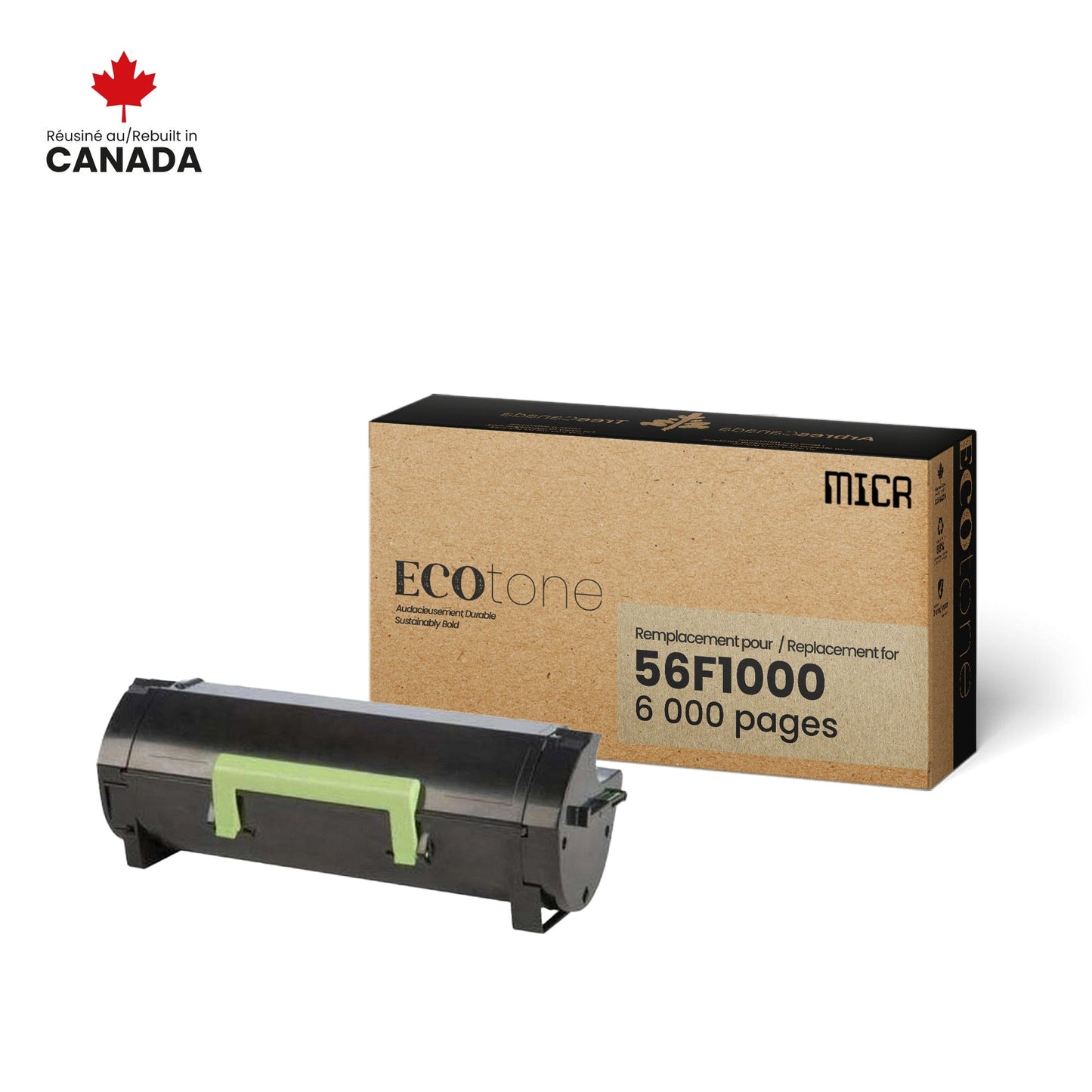 Lexmark 56F1000 MICR Toner Cartridge Remanufactured Black 6K