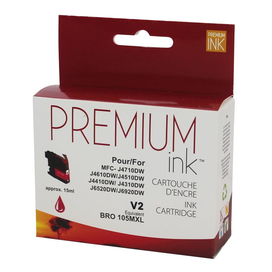 Brother LC105MC Magenta New Compatible Ink Cartridge-Premium Ink