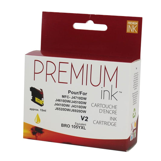 Brother LC105YS Yellow New Compatible Ink Cartridge-Premium Ink