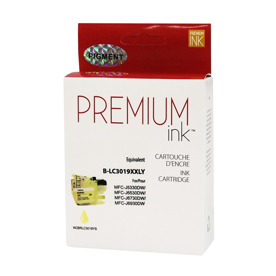 Brother LC3019XXL Pigment Yellow New Compatible Ink Cartridge-Premium Ink