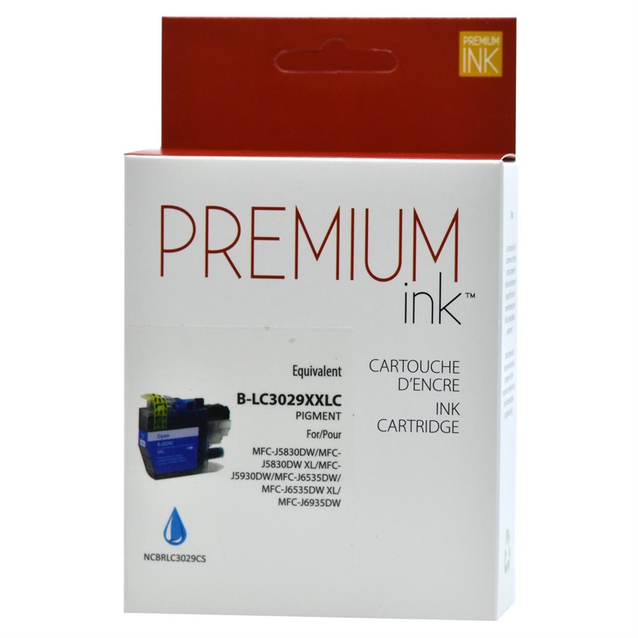 Brother LC3029 New Compatible Ink Cartridge Cyan-Premium Ink