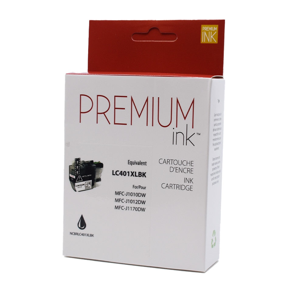 Brother LC401XLBKS New Compatible Ink Cartridge Dye Black 500 copies-Premium Ink