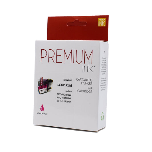 Brother LC401XLMS New Compatible Ink Cartridge Dye Magenta 500 copies-Premium Ink