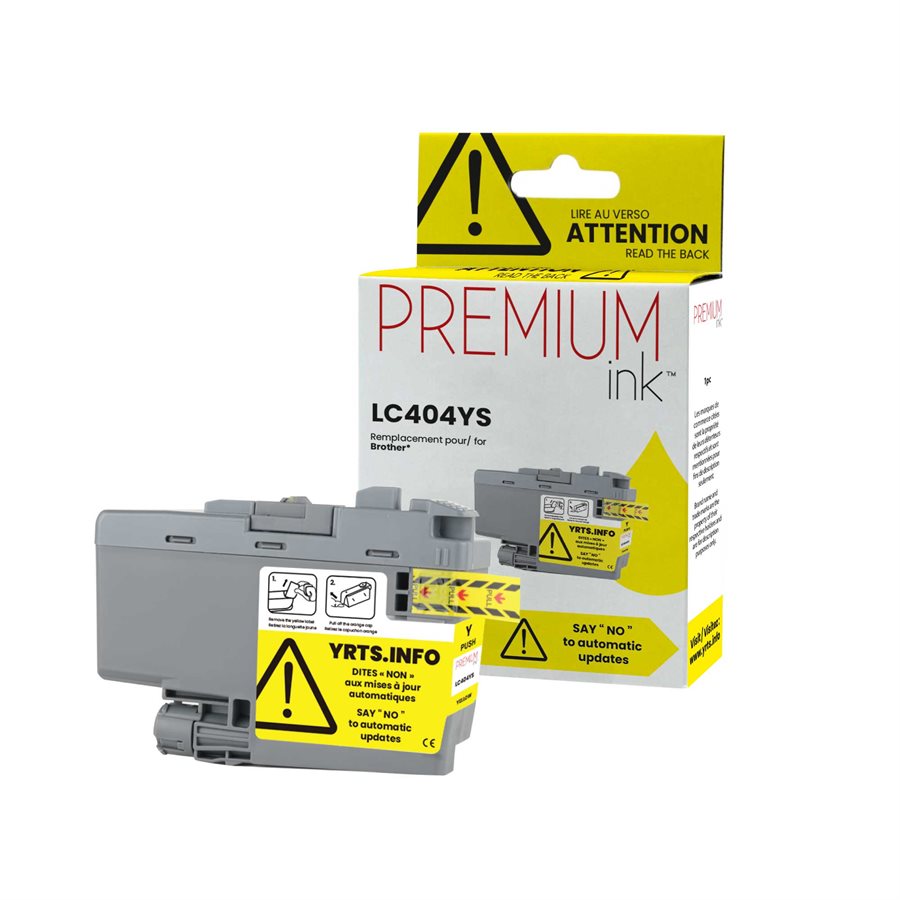 Brother LC404YS Dye Yellow New Compatible Ink Cartridge-Premium Ink