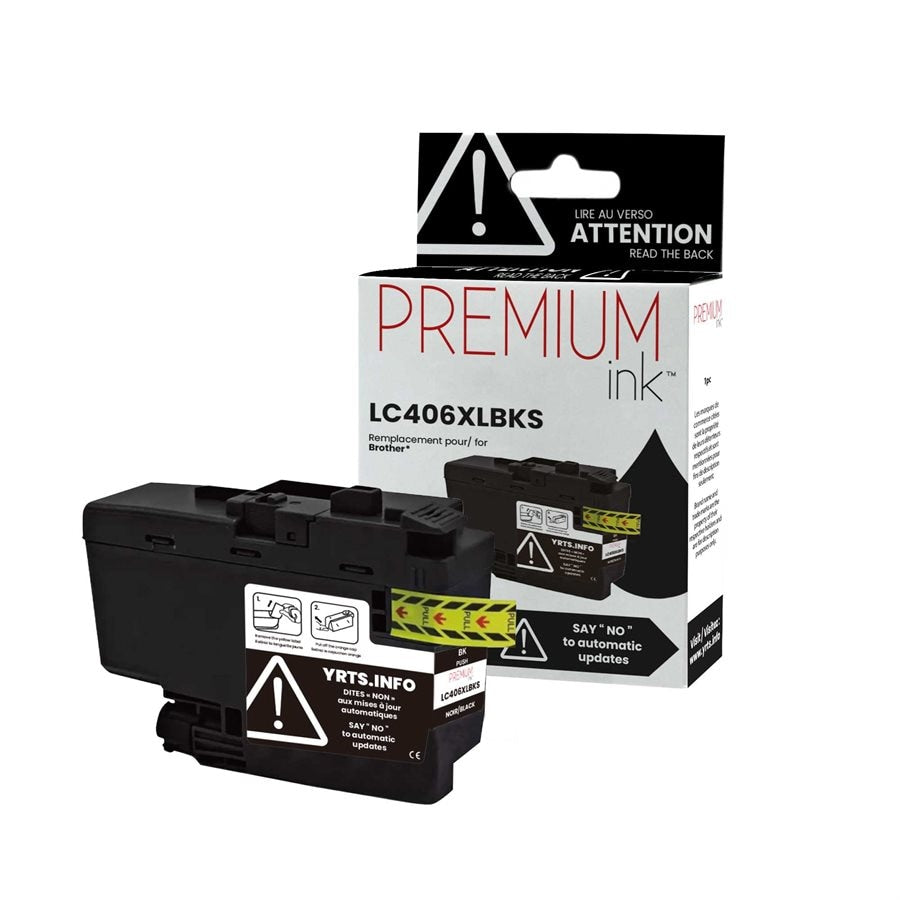 Brother LC406XLBKS Pigment Black New Compatible Ink Cartridge-Premium Ink
