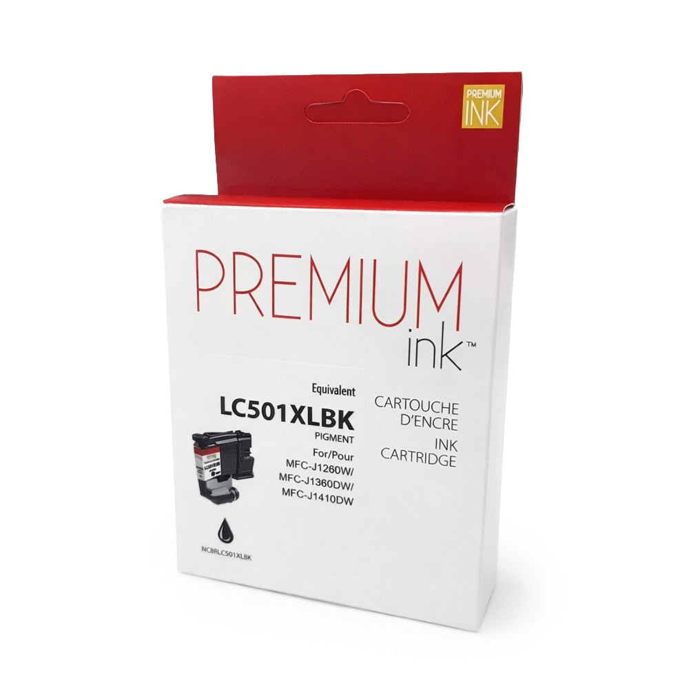 Brother LC501XLBKS Black New Compatible Ink Cartridge - by Premium Ink