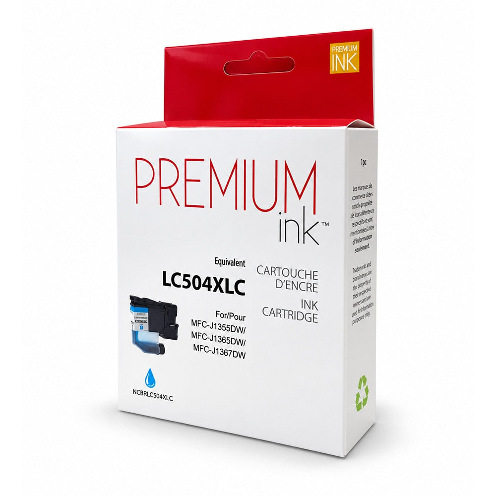 Brother LC504XLC New Compatible Ink Cartridge Cyan