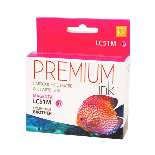 Brother LC51 XL New Compatible Ink Cartridge Magenta-Premium Ink