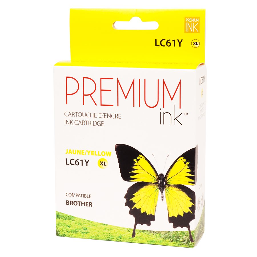Brother LC61XL New Compatible Ink Cartridge Yellow-Premium Ink