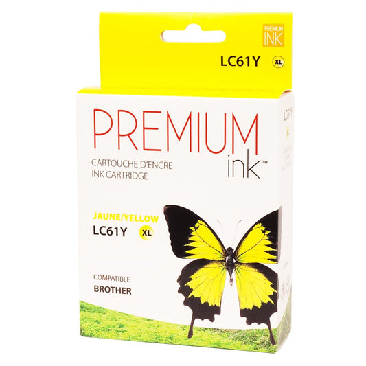 Brother LC61XL New Compatible Ink Cartridge Yellow-Premium Ink