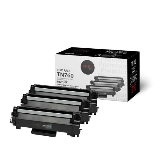 Brother TN760 Toner New Compatible Toner Cartridge Trio Pack 3K-Premium Tone