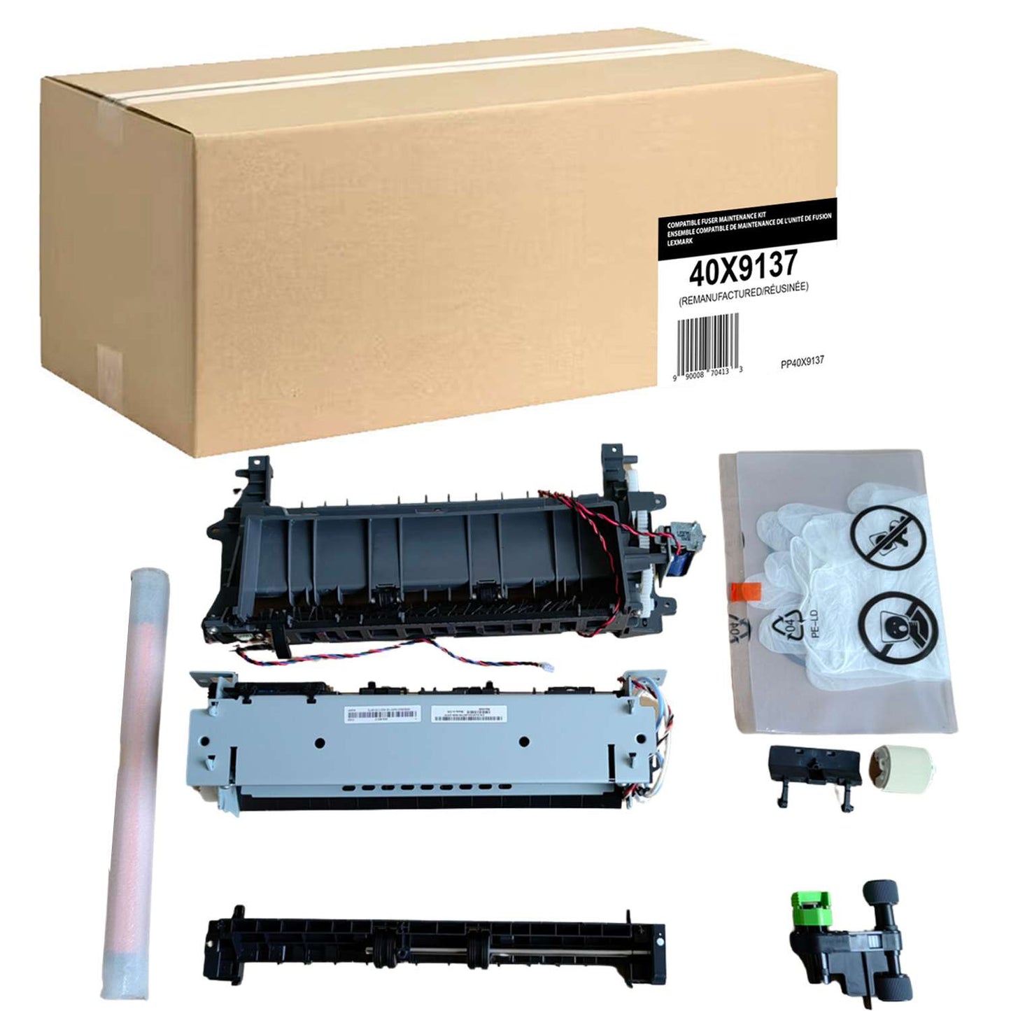 Lexmark 40X9137 Compatible Refurbished Fuser Maintenance Kit w/ New Parts - 110/120 Volt - Fuzion