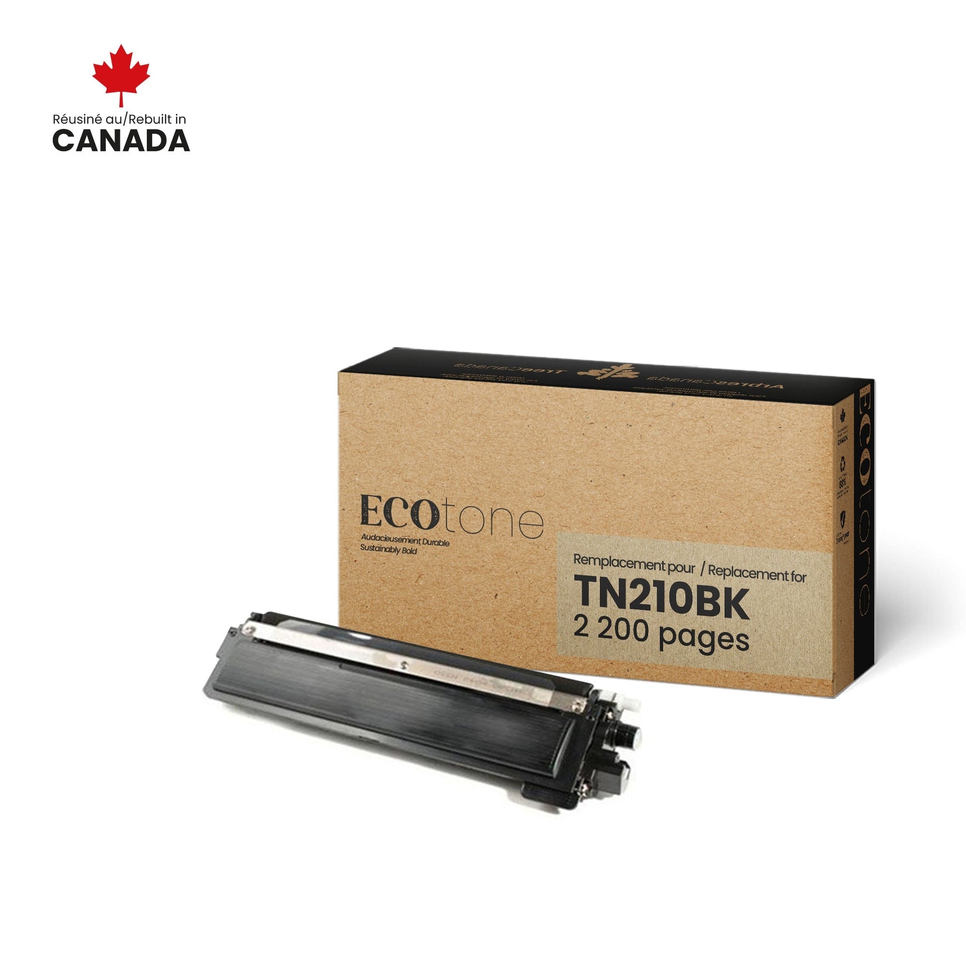 Brother TN210BK Toner Cartridge Remanufactured Black 2.2K-Ecotone
