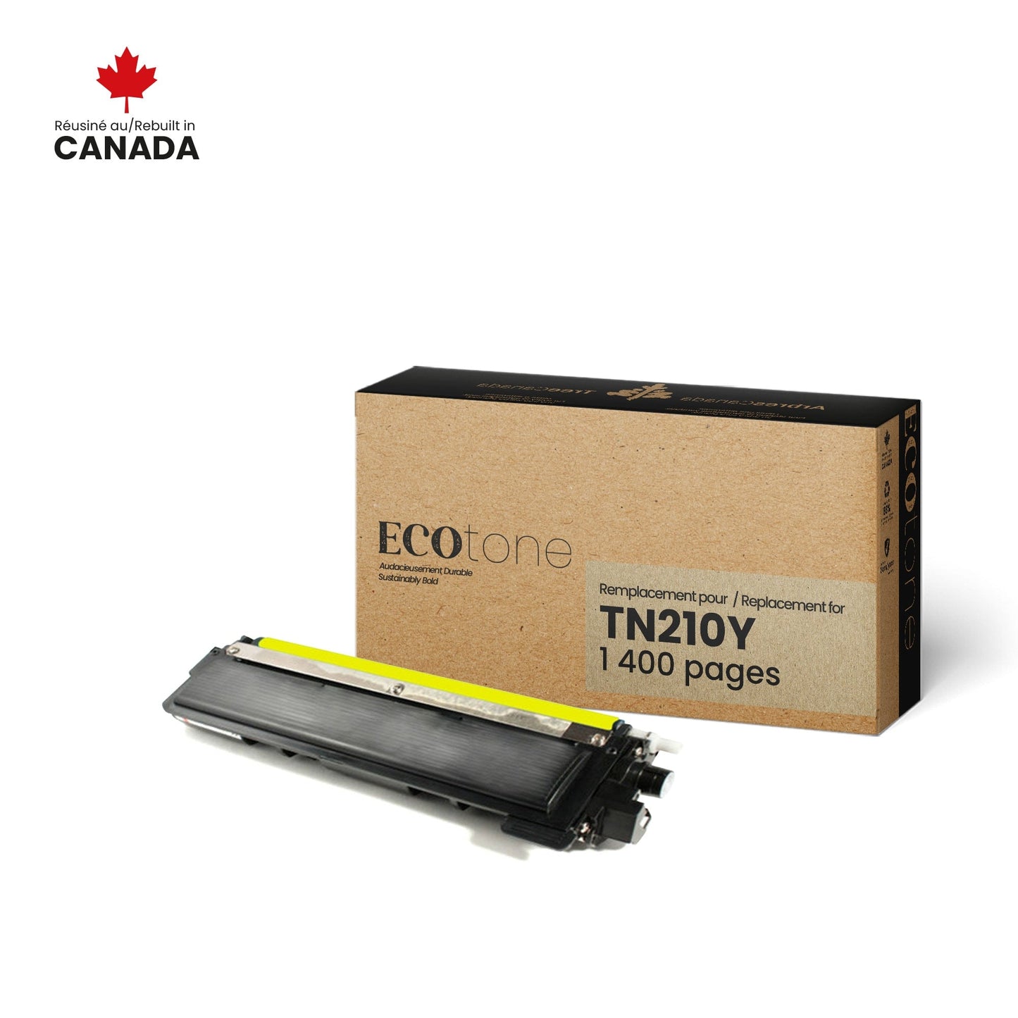 Brother TN210Y Toner Cartridge Remanufactured Yellow 1.4K-Ecotone
