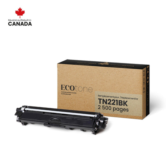 Brother TN221BK Toner Cartridge Remanufactured Black 2.5K-Ecotone