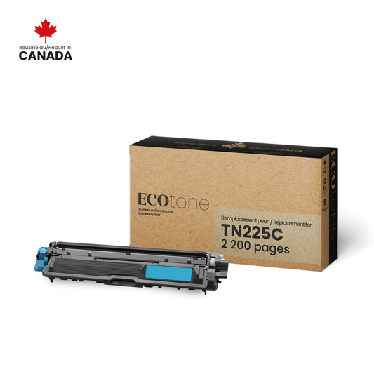 Brother TN225C Toner Cartridge Remanufactured Cyan 2.2K-Ecotone
