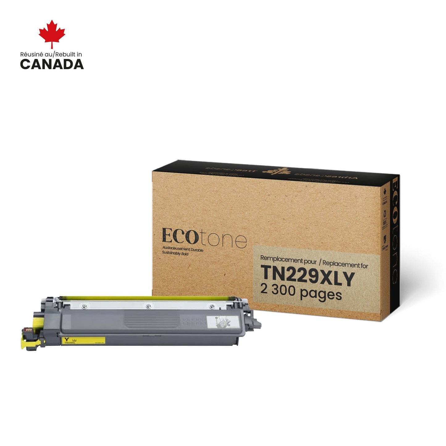 Brother TN229XLY Toner Cartridge Remanufactured Yellow 2.3K-Ecotone