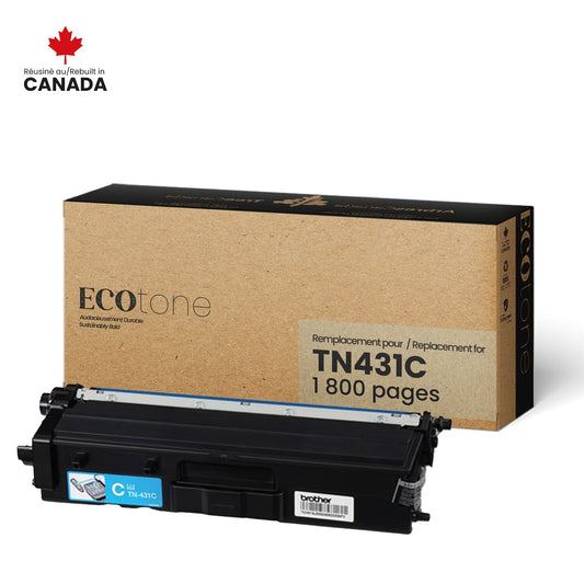 Brother TN431C Toner Cartridge Remanufactured Cyan 1.8K-Ecotone
