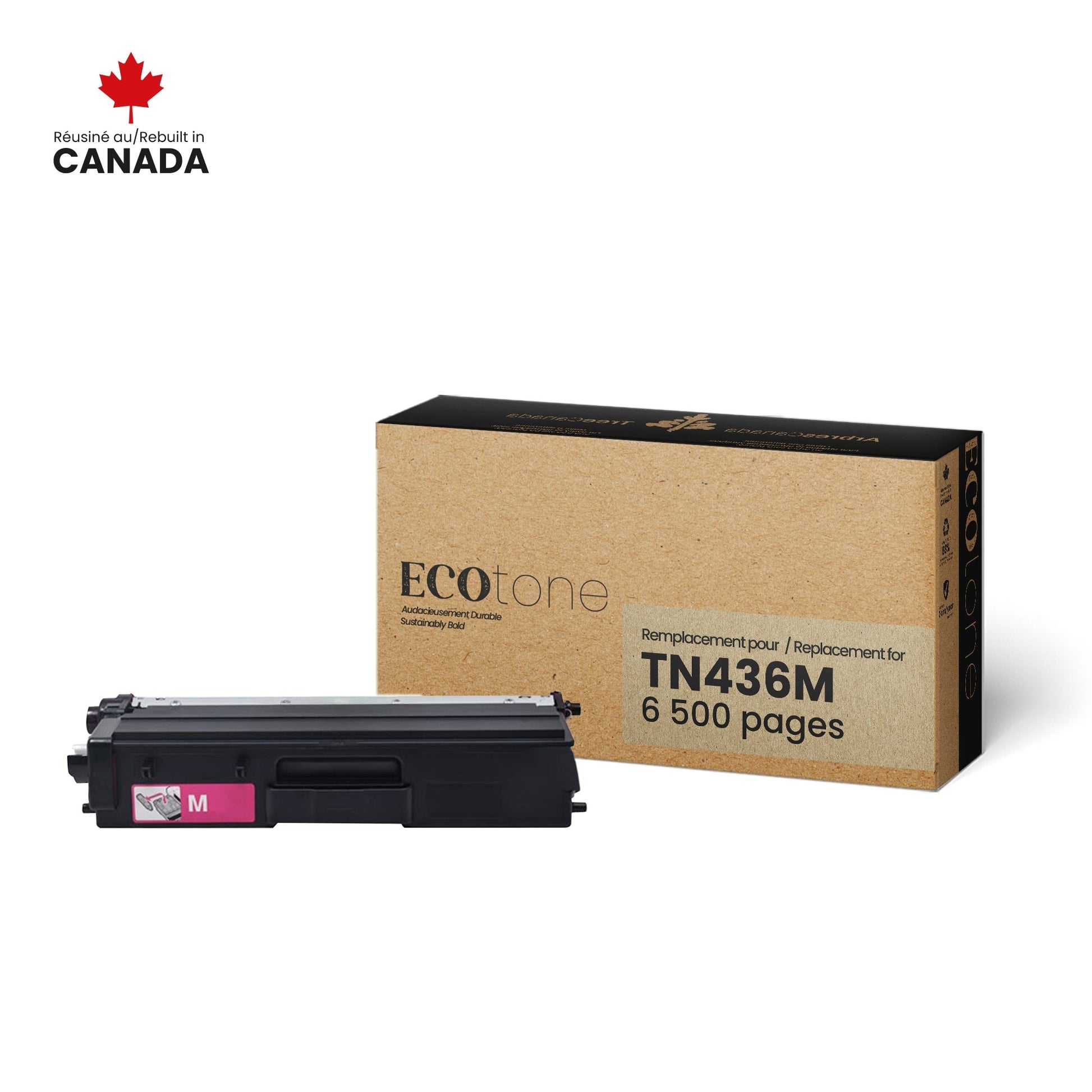 Brother TN-436M Toner Cartridge Remanufactured Magenta 6.5K