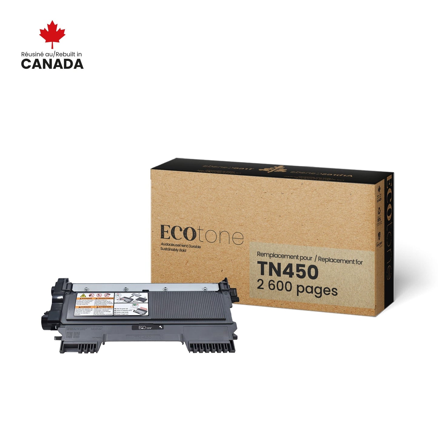 Brother TN450 Toner Cartridge Remanufactured 2.6K-Ecotone