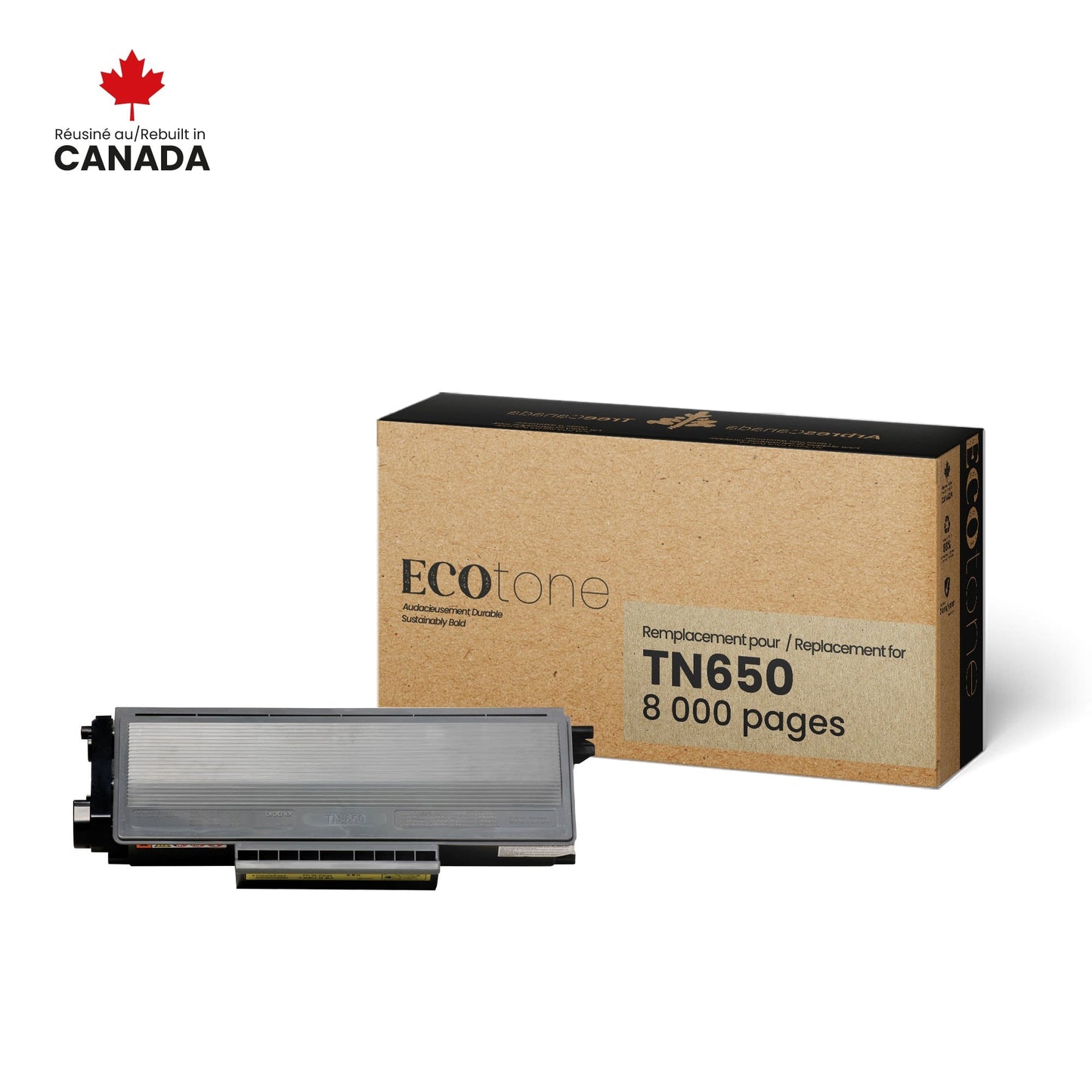 Brother TN650 Toner Cartridge Remanufactured 8K-Ecotone