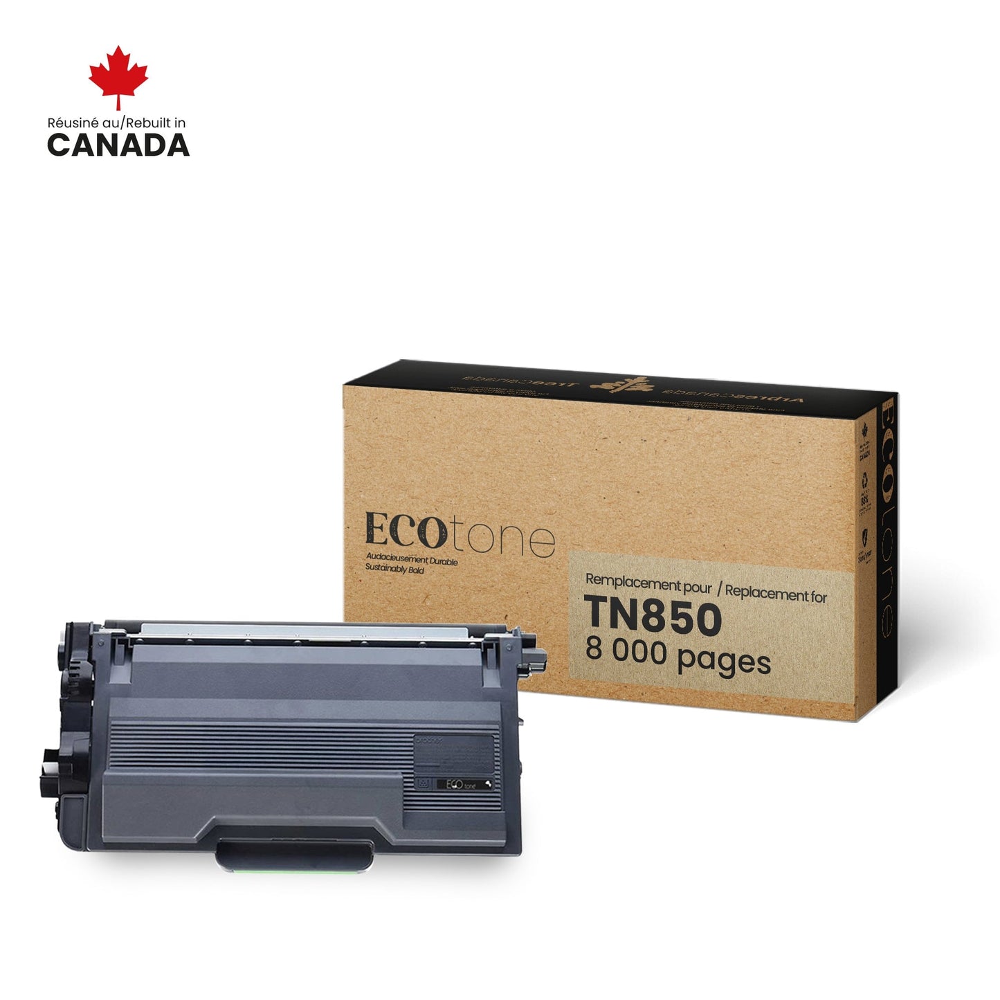 Brother TN850 Toner Cartridge Remanufactured 8K-Ecotone
