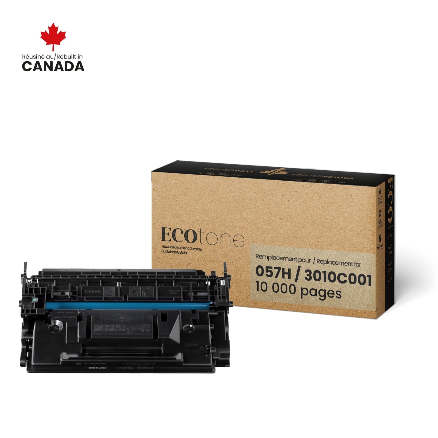 Canon 057H 3010C001 Toner Cartridge Remanufactured Black 10K-Ecotone