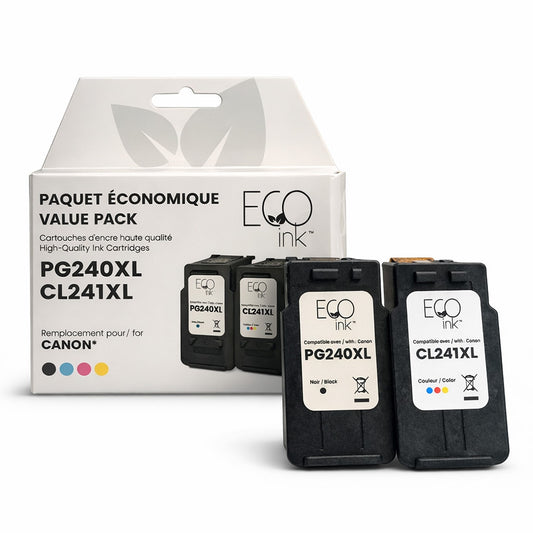 Canon PG240XL/CL241XL Remanufactured Ink Cartridge CMYK Black/Color Value Pack