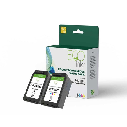 Canon PG-240XL/CL241XL Remanufactured Ink Cartridge Black/Color Value Pack-EcoInk