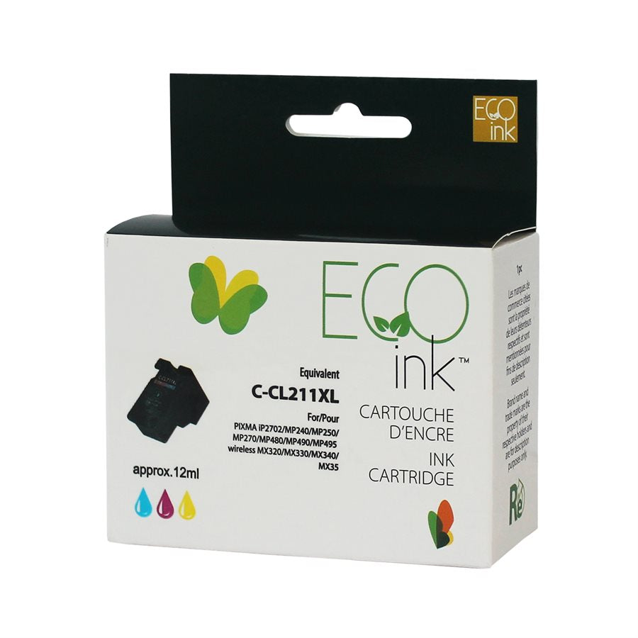 Canon CL-211XL Color Remanufactured Ink Cartridge-EcoInk