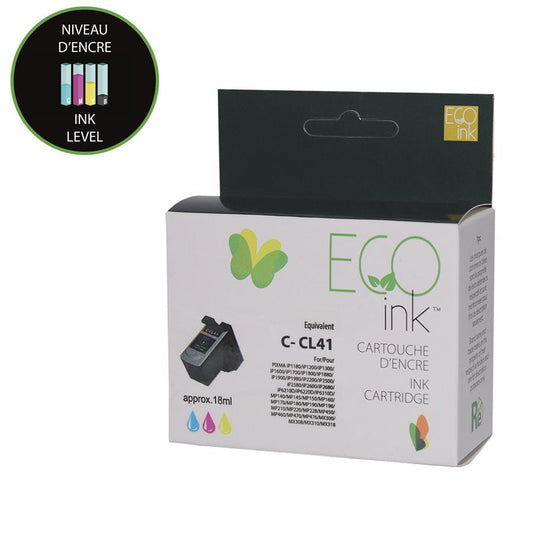 Canon CL-41 Remanufactured Ink Cartridge Color-EcoInk