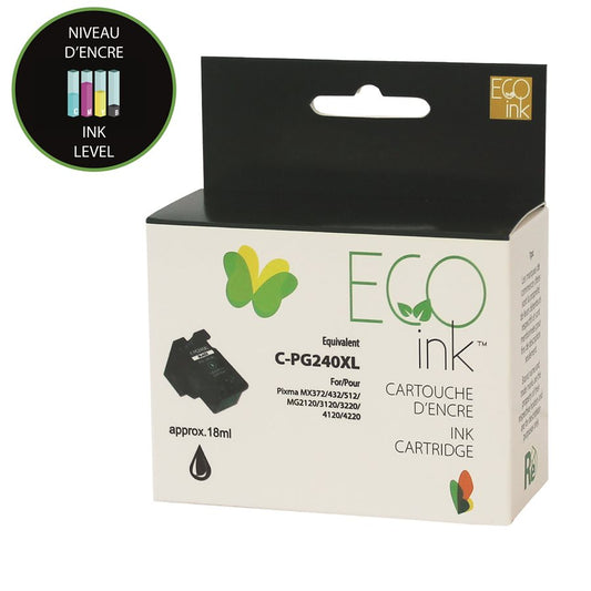 Canon PG-240 XL Remanufactured Ink Cartridge Black-EcoInk