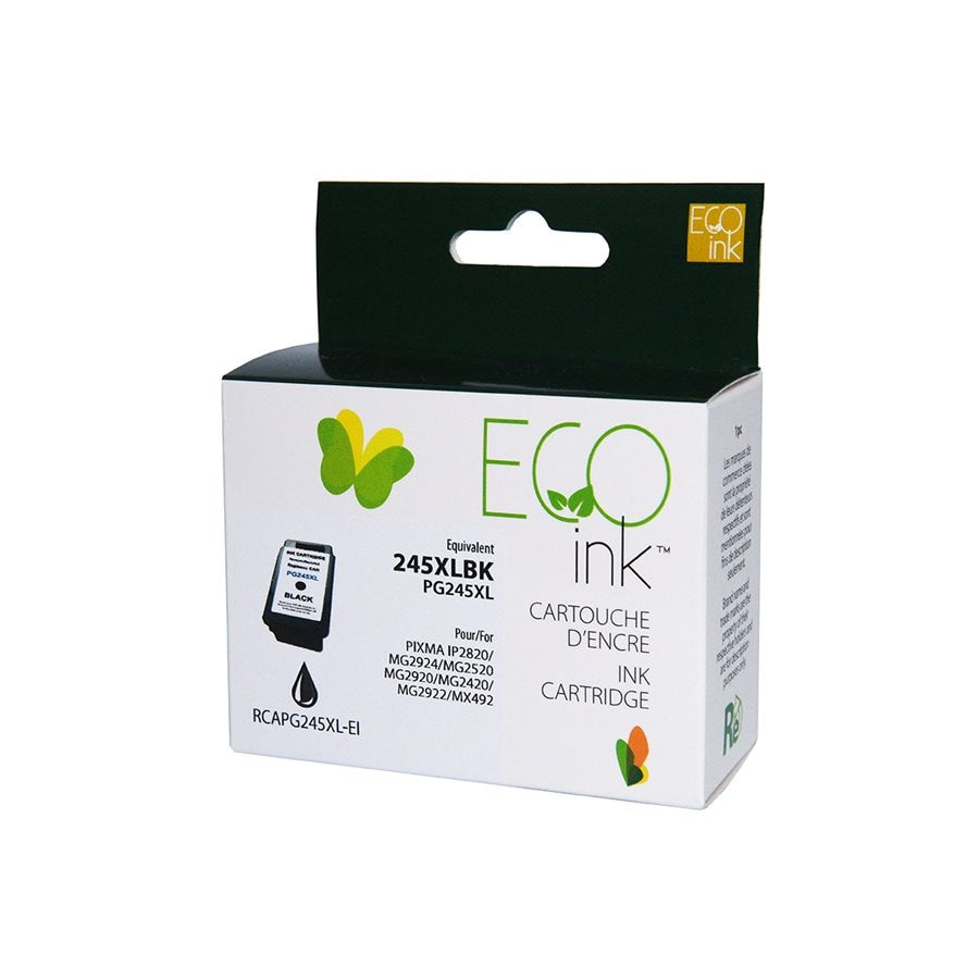 Canon PG-245 XL Remanufactured Ink Cartridge Black-EcoInk