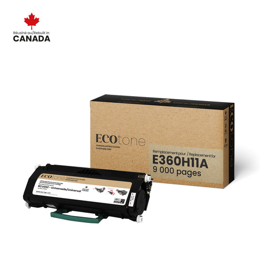 Lexmark E260/Dell 2330/IBM 1811 Toner Cartridge Remanufactured Black 9K