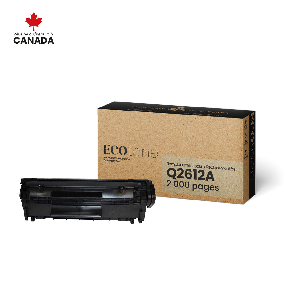 HP Q2612A Remanufactured Black Toner Cartridge 2K