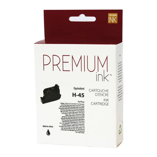 HP 45/51645AN Remanufactured Ink Cartridge Black-Premium Ink