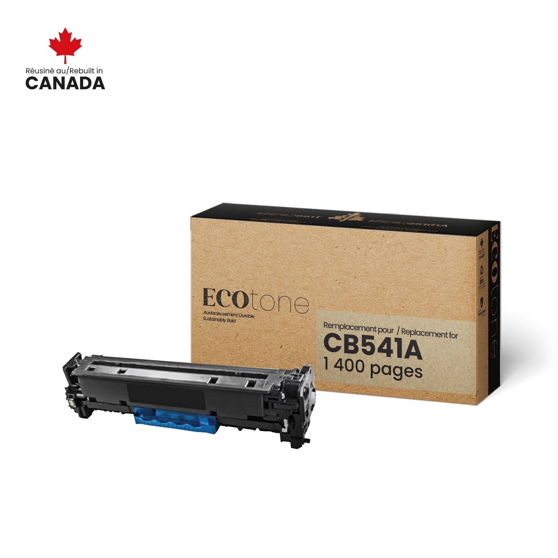 HP CB541A Toner Cartridge Remanufactured Cyan 1.4K-Ecotone