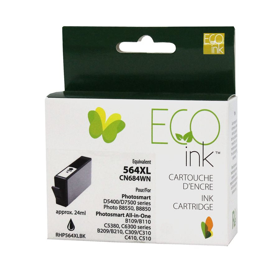 HP 564XL CN684WN Remanufactured Ink Cartridge Black-EcoInk