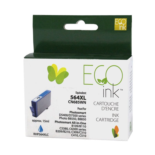 HP 564XL CN685WN/ CB323 Remanufactured Ink Cartridge Cyan-EcoInk