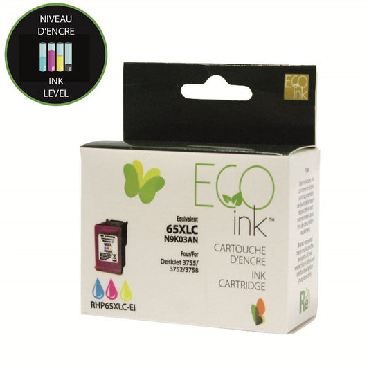 HP 65XL N9K03AN Remanufactured Ink Cartridge Color-EcoInk