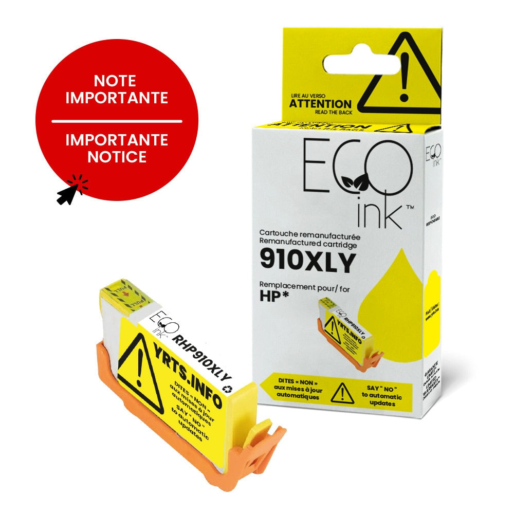 HP 910XL 3YL64AN Remanufactured Ink Cartridge YRTS Yellow