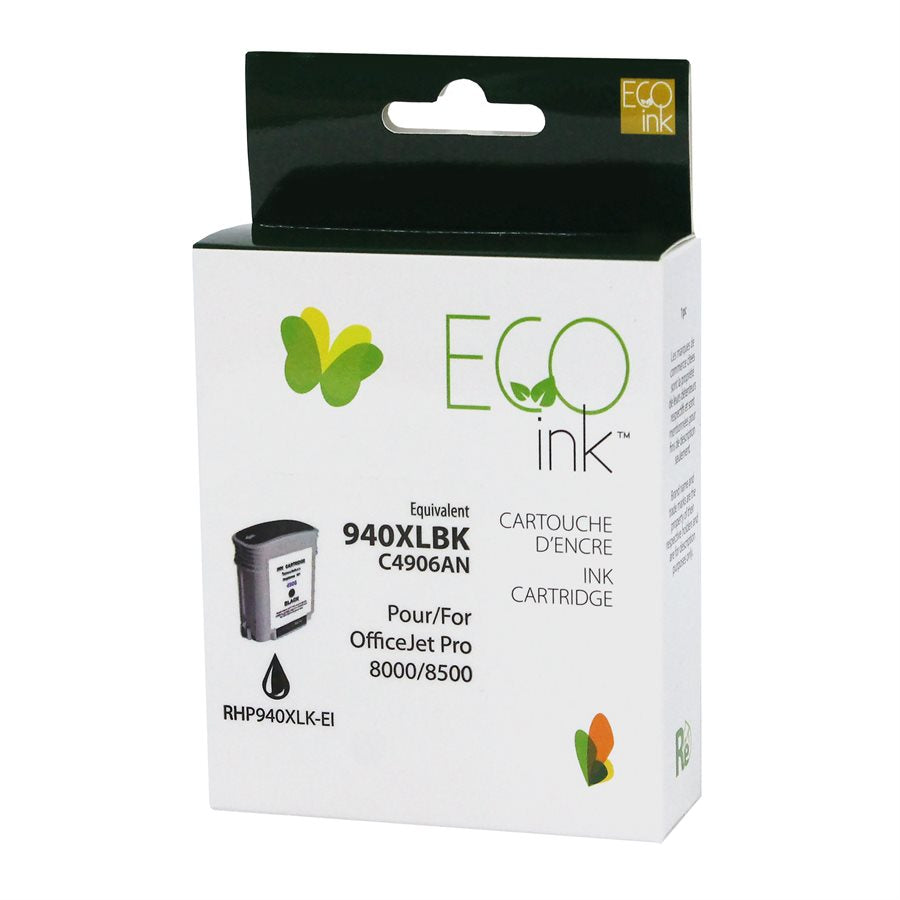 HP 940XL C4906A Remanufactured Ink Cartridge Black-EcoInk
