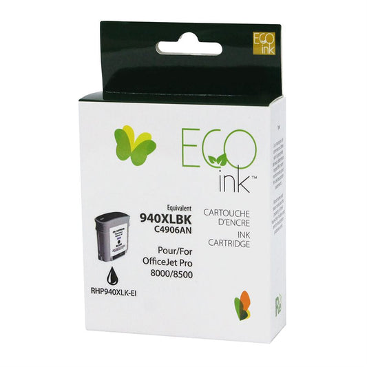 HP 940XL C4906A Remanufactured Ink Cartridge Black-EcoInk