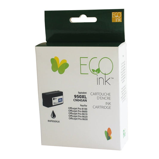 HP 950XL CN045AE Black Remanufactured Ink Cartridge-EcoInk