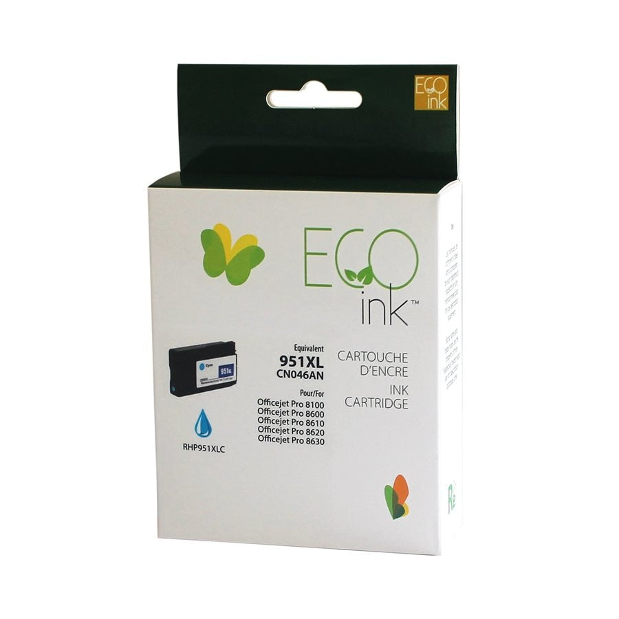 HP 951XL CN046AE Cyan Remanufactured Ink Cartridge-EcoInk