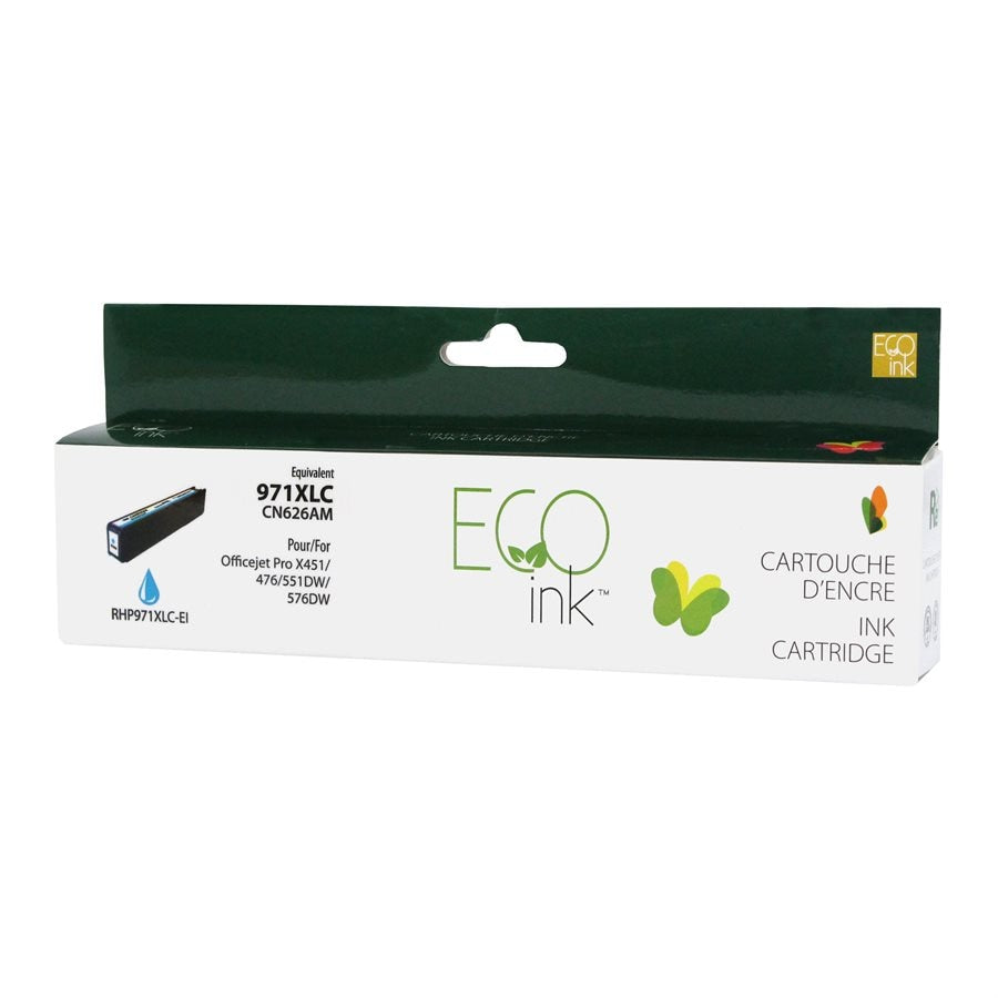 HP 971XL CN626AE Cyan Remanufactured Ink Cartridge-EcoInk