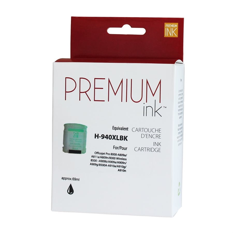 HP 940XL C4906A Remanufactured Ink Cartridge Black-Premium Ink