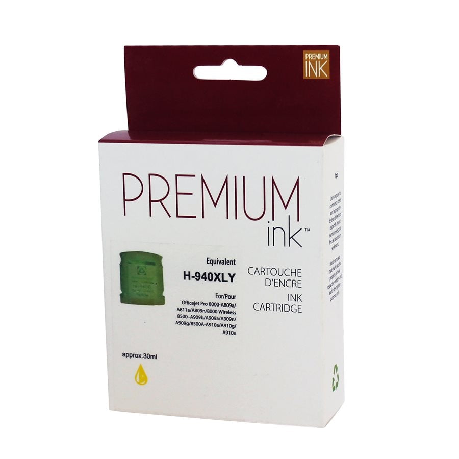HP 940XL C4909A Remanufactured Ink Cartridge Yellow-Premium Ink