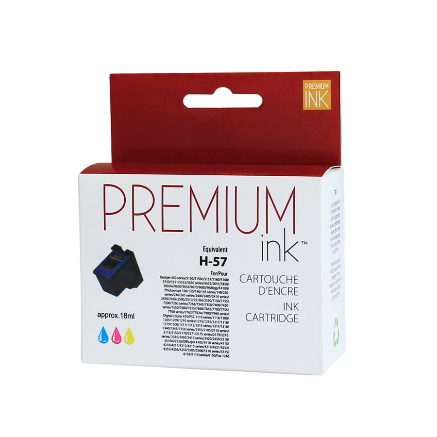 HP 57 C6657A Remanufactured Ink Cartridge Colour-Premium Ink